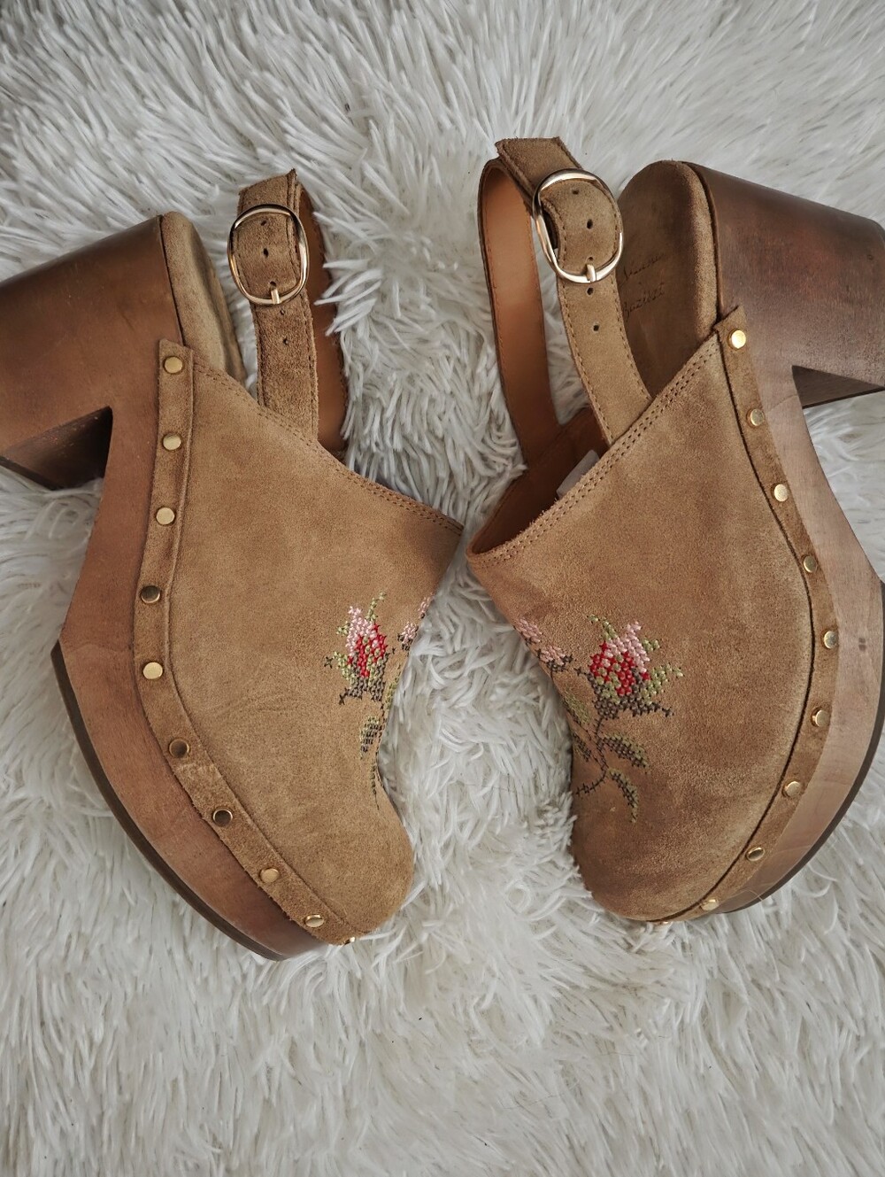 Sezane x Baziszt Doreen Mules in Beige Embroidery size 39 - Picture 7 of 14